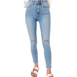 Free People Raw Edge High Rise Jeggings size 29